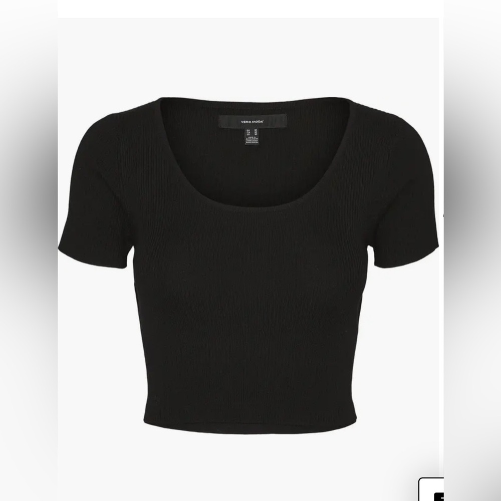 Ribbed Knit Open Back Short Sleeve Tee